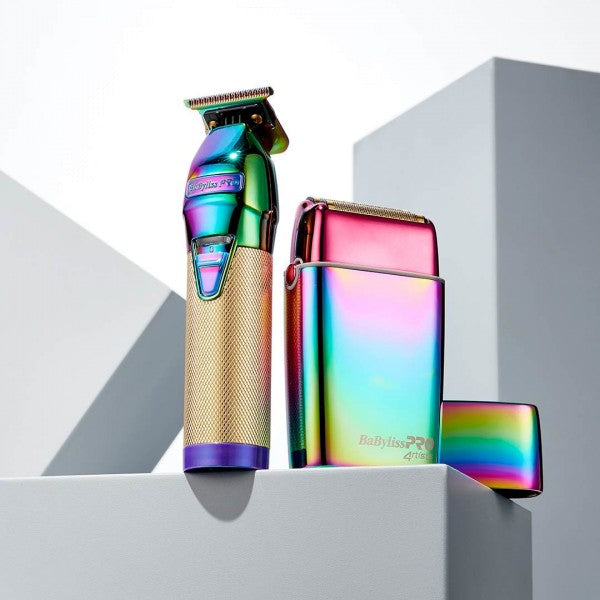 Baybliss Pro Hair Grooming Kit with Stylish Rainbow Finish for Professional Barbers