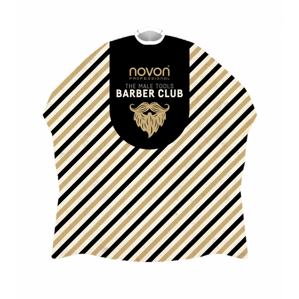 Novon Hairdresser Cape / Umhang Barber Stripes Black/Gold/White